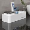 Bathroom Toothbrush Holder and Mouthwash Cup Set with Drainage and Ventilation Holes