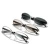 Oval Small Frame Sunglasses Women's Men's Y2K Retro Sunshade UV Sun Glasses Luxury Brand Designer Popular Metal Eyeglasses