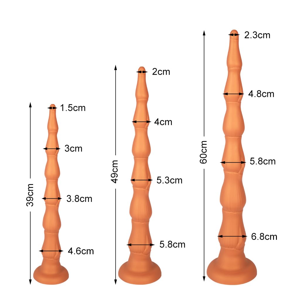 Tsukitoy Long Extra Long Anal Anal Silicone Anal For Bamboo Shape Dildo, Thick, Plug, Expandable, Soft, S-Shaped Expander, Beads, Women, Beginners,