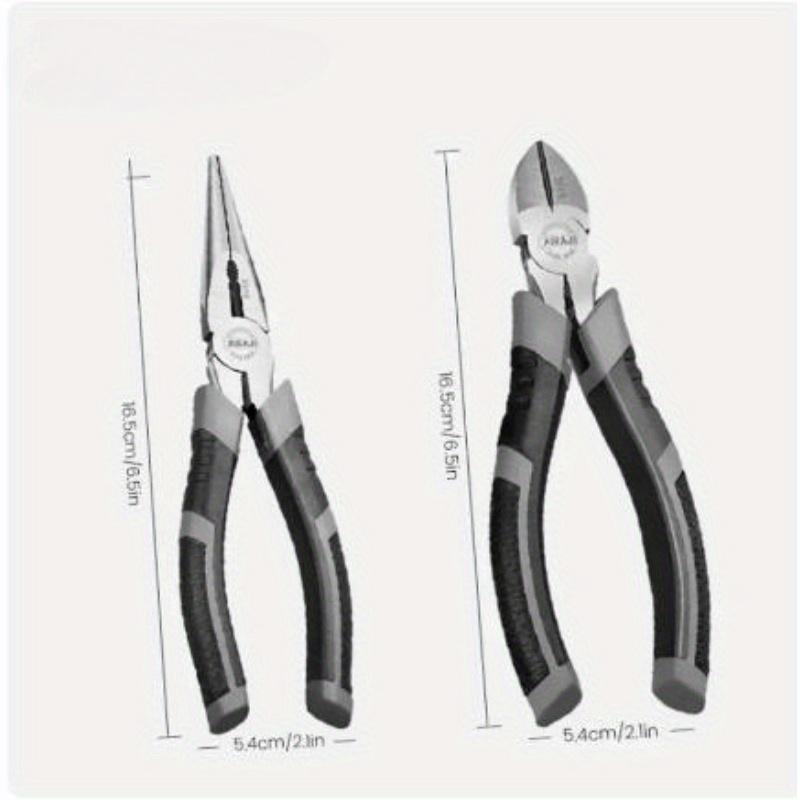 2pcs Multifunctional Diagonal Pliers Needle Nose Pliers Hardware Tools Universal Wire Cutters Electrician