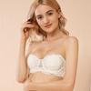 Set Reggiseno in Pizzo Francese da Donna Minimizer Push-Up con Ferretto Lingerie Nylon Spandex