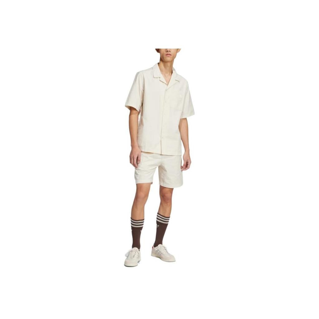 Adidas Solid Loose Short Sleeve Shirt Men shirts Off-White JD2456
