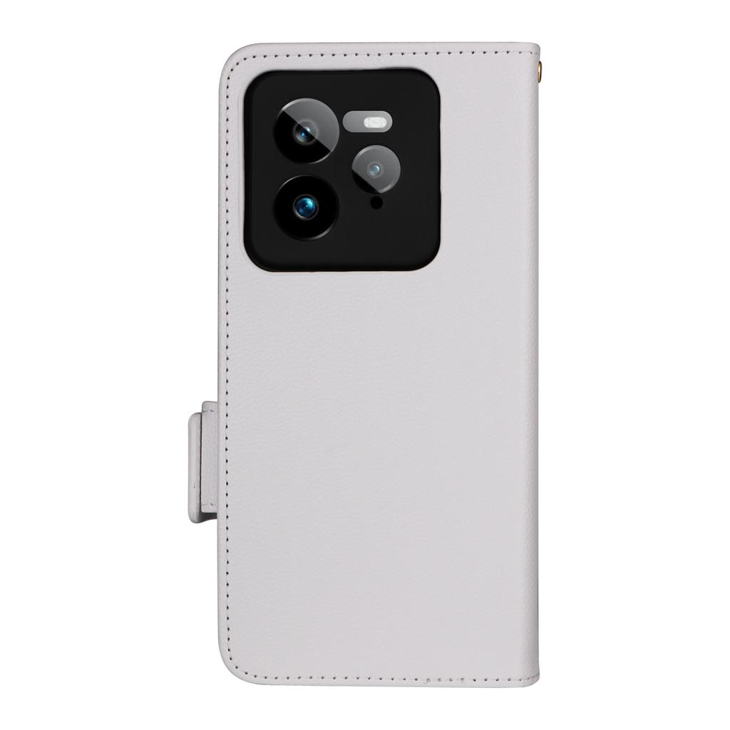 For Realme GT 7 Pro 5G Case with Wrist Strap Litchi Texture PU Leather Wallet Phone Cover