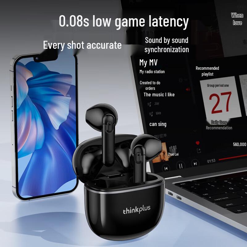 Lenovo LP42 Wireless Bluetooth Semi-In-Ear Headphones
