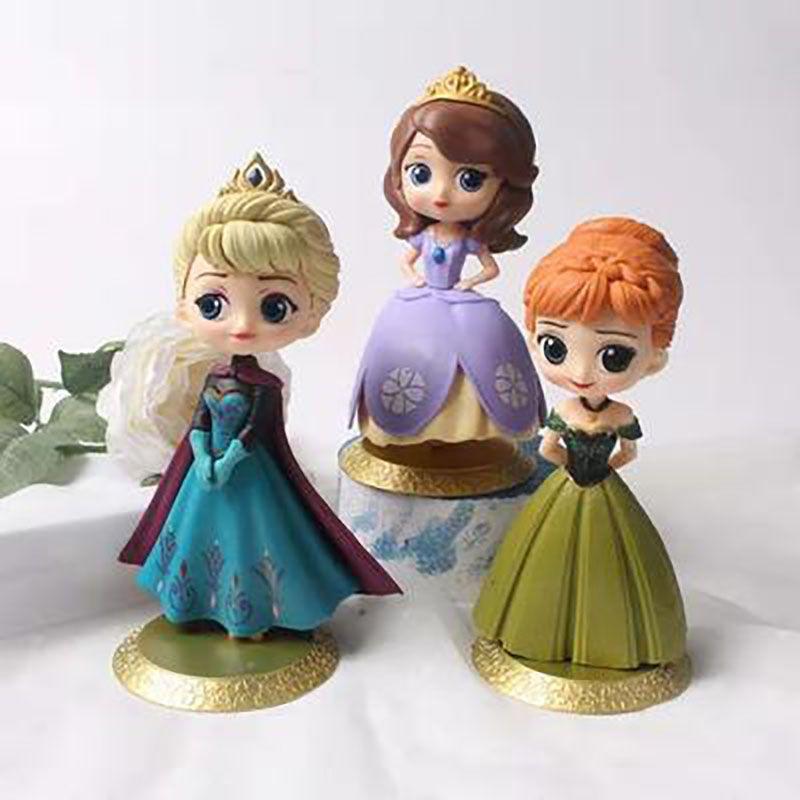 Enchanting Frozen Princess Elsa Anna Sofia Mini Figures Pvc Miniatures For Kids Fans