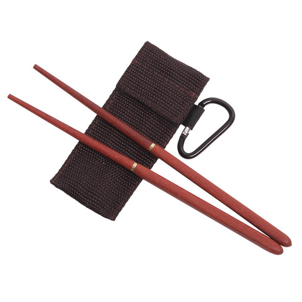 Mahogany Folding Chopsticks Outdoor Camping Picnic Travel Portable Tableware