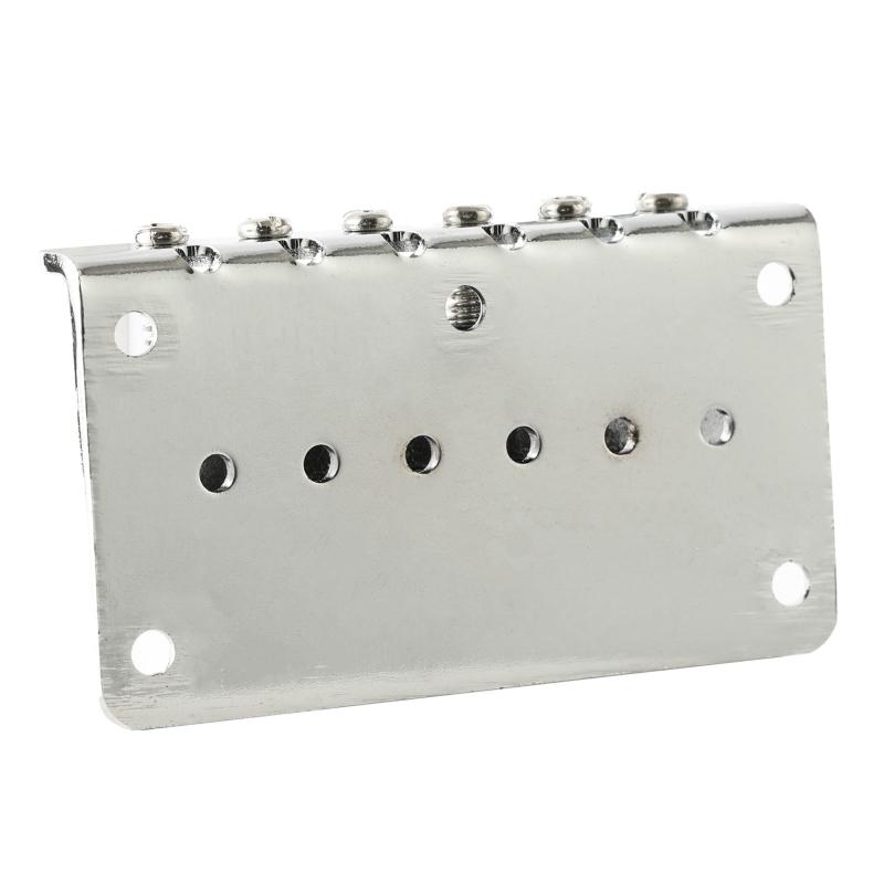 78mm 6 String Bass Guitar Roller Saddle Hardtail Top Load Bridge Tailpiece with L Shaped Wrench and Screws for Guitars