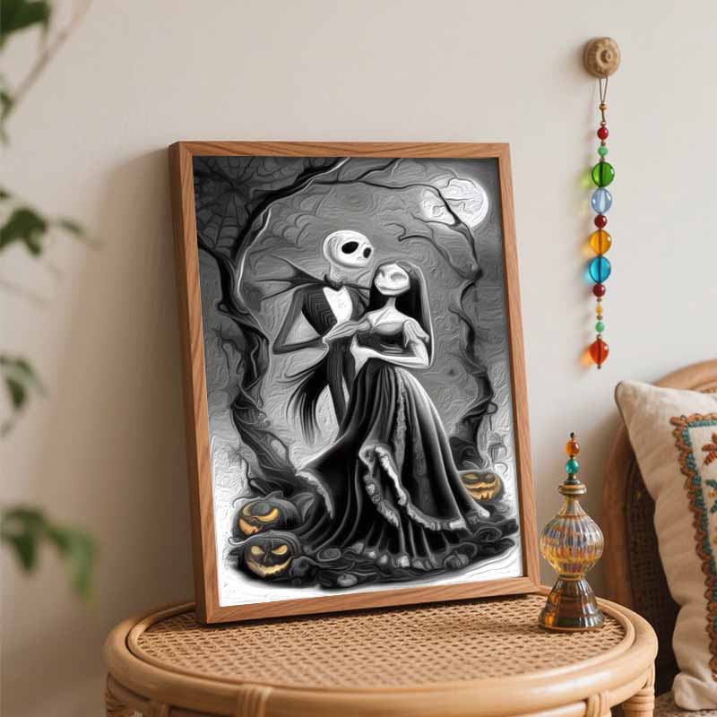 Disney Digital Oil Painting Nightmare Before Christmas Diy Coloring Handpainted Filling Home Decoration Gift for Couple Wall Art Decor
