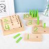 Baby Montessori math blind writing board number and quantity of sticks learning building block pairing wooden nails scoring sticks wooden toys
