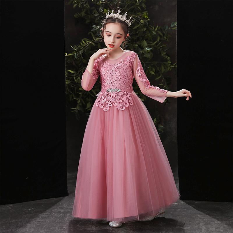 2022 New Girls' Long-Sleeved Princess Puffy Dress