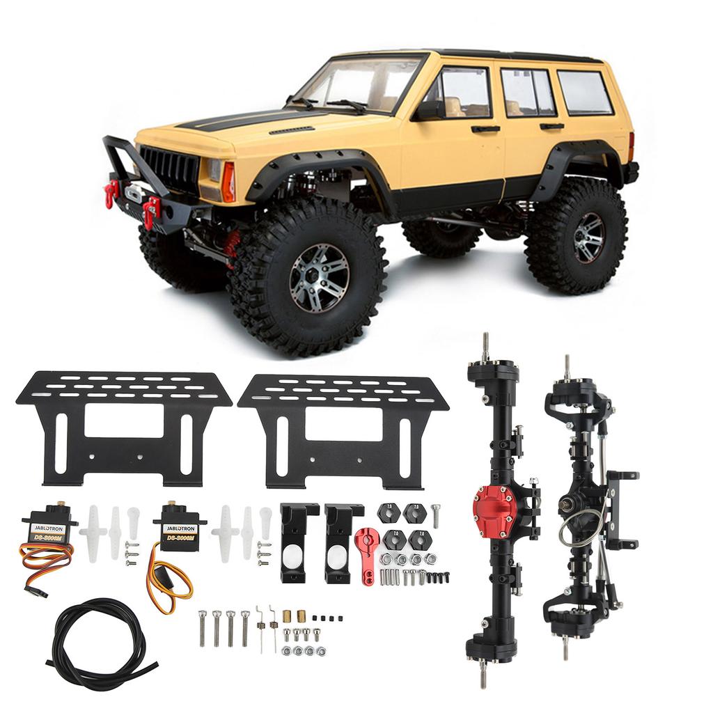 RC Axle Kit Front Rear CNC Differential Locking Axles Set for SCX10 I II III 90046 90047 1Celsius10 RC Car