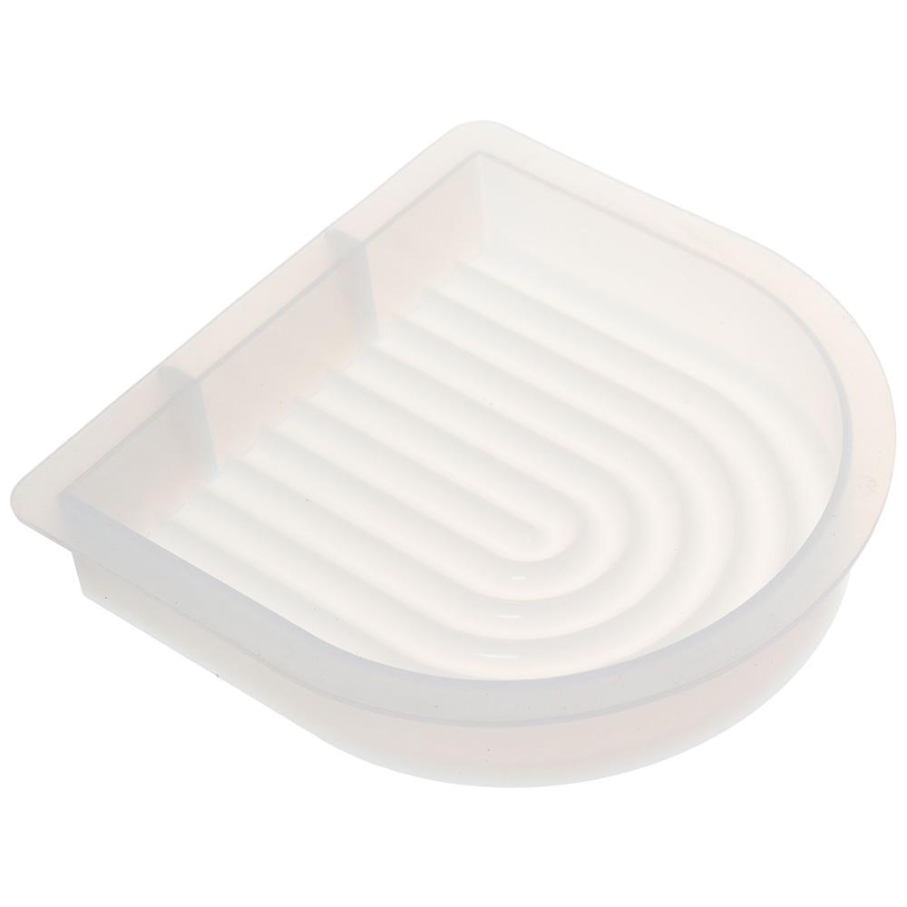 Silicone Rainbow Arch Candle Mould White 17.4*17.2*3.4 cm Geometric Shape Silicone Mould Home Decoration