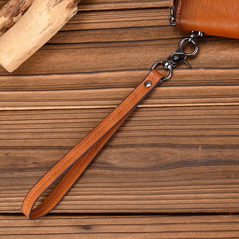Tree Paste Bark Retro Men'S Long Wallet Hand-Polished Multi-Card Clutch Bag Casual Leather Mobile Phone Bag
