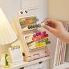 Big Eyes Pencil Holder Cartoon Desk Storage Cream Color Table Container Case Organizer for Stationery Makeup Brush