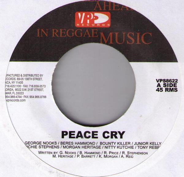 

7inch Record VARIOUS - Peace Cry VPS8622 VP Records US Reggae, Ska & Dub Used