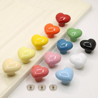 Heart-shaped Magnetic Hook: Multi-functional Ceramic Key Holder & Decorative Pendant with Strong Magnet for Refrigerator & Wall Mount