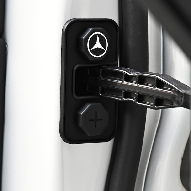 BLZ3 Car Door Lock Screw Protective Silicone Case Anti-Collision Stickers for Mercedes Benz W203 W204 W205 W210 W211 Car Ornaments
