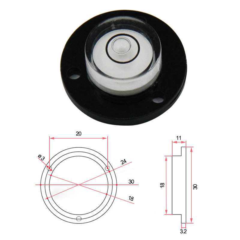 High Precision Plastic Level with Mounting Holes