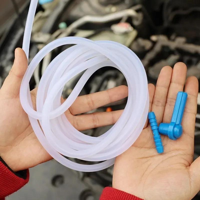 Universal Brake Fluid Bleeder Hose with Adapters Oil Replacement Tool Brake Fluid Suction Pipe Clutch Oil Change Pump Kit Tool