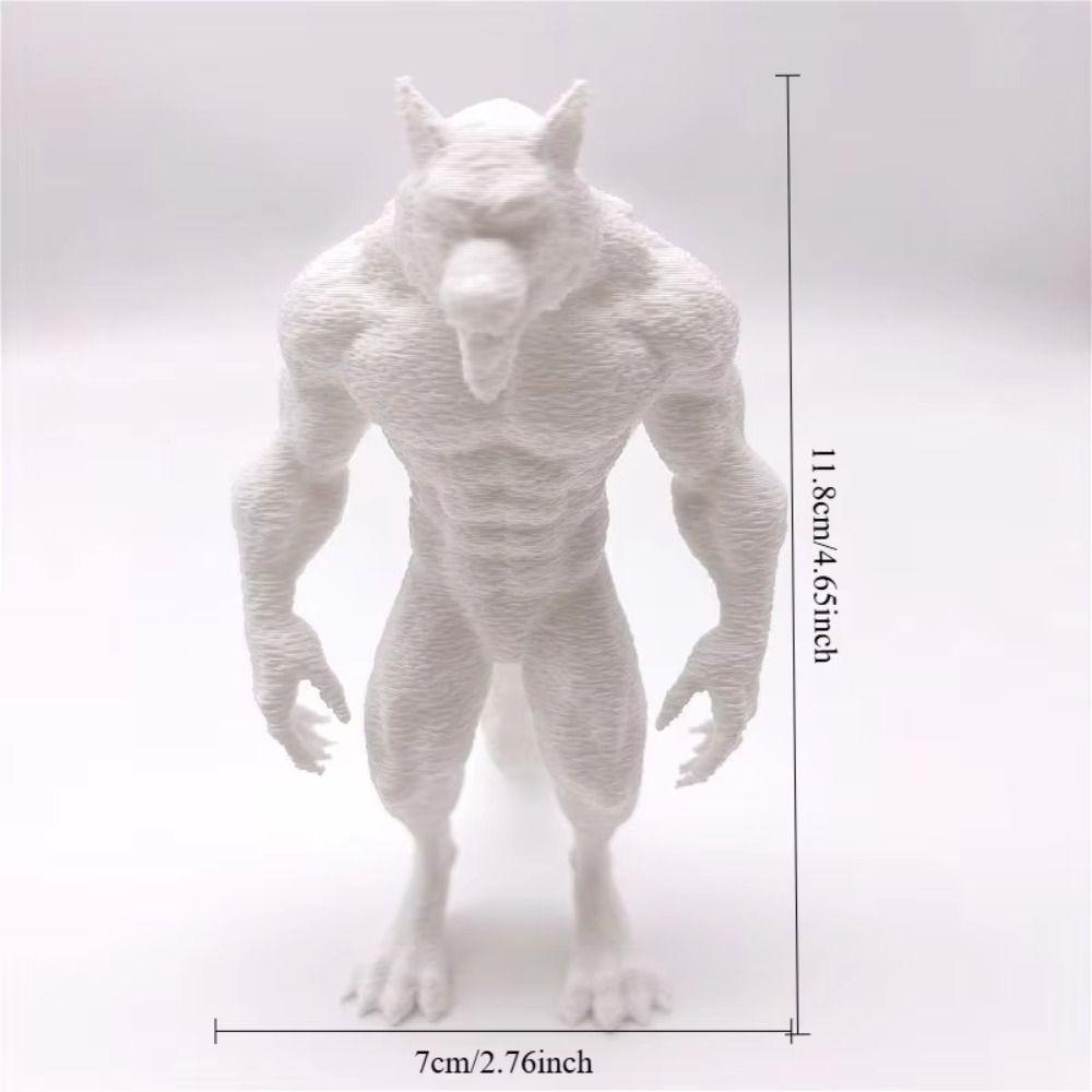 3D Printed Werewolf Statues Black Realistic Werewolf Figurine Crafts Models Werewolf Statue Ornaments