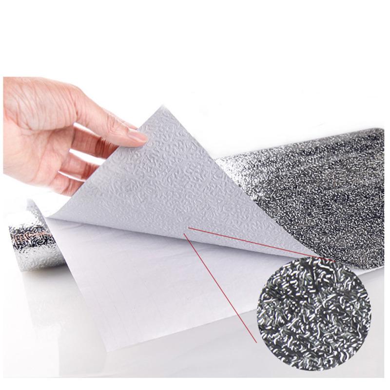 Kitchen Oil Proof Aluminum Foil Sticker Wall Floor Self Adhesive Waterproof Posh Kitchen Oil Proof Aluminum Foil Sticker Wall Floor Self Adhesive Waterproof Posh