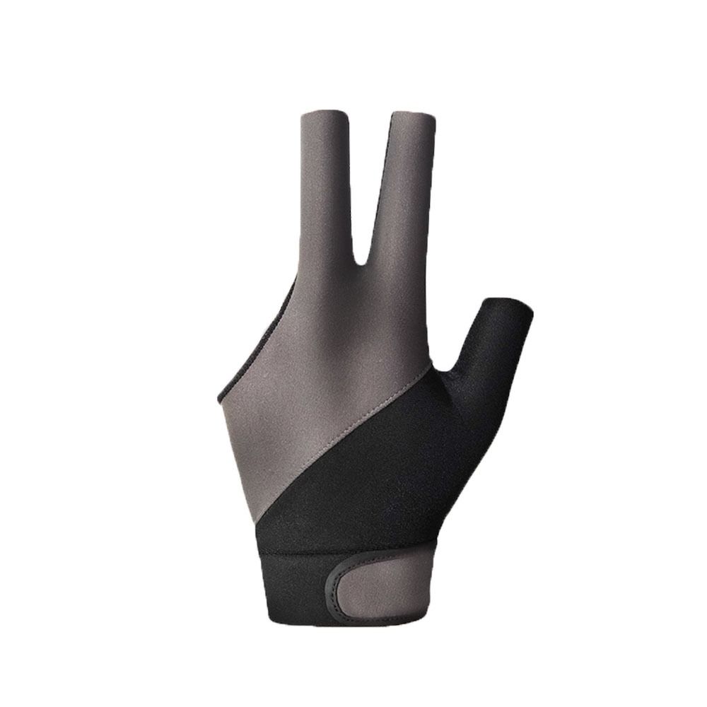 

Противоскользящие перчатки для снукера с тремя пальцами из спандекса, цельные перчатки для бильярда, аксессуары для бильярдного стола серый