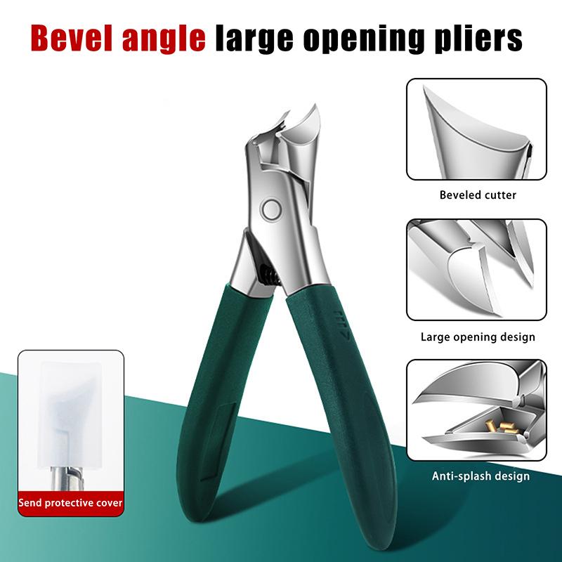 Oblique Angle Large Jaw Nail Cutter Toenail Cutter Diagonal Pliers Manicure Tools Household Special Anti-Splash Nail Clipper