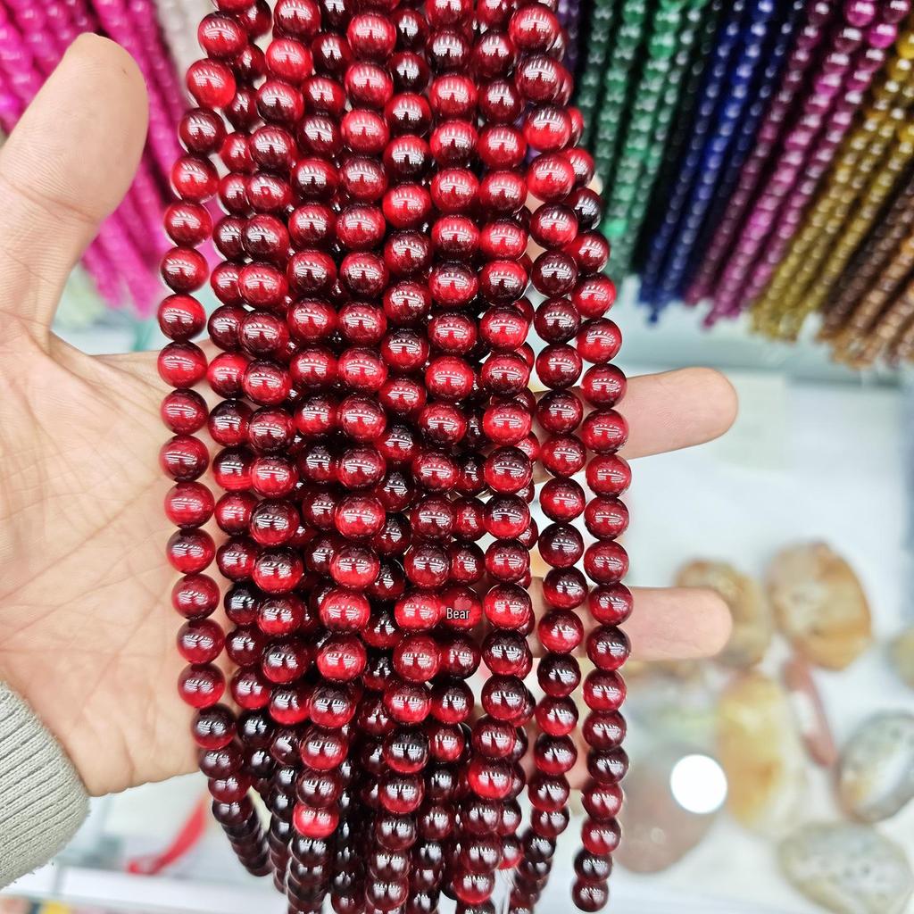 10mm Cat's Eye Stone Beads: Single, Double, Triple Color Options for DIY Jewelry Accessories.