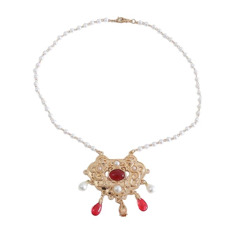 Delicate Artistic Chinese Necklace Exquisite Neckchains for Cultural Enthusiasts 1