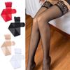 Botvoeee Red Hosiery High Knee Cuff Tights Socks Transparent Silk Stocking with Lace Bare Legs Artifact Ultra Thin High Stocking