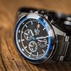 Casio EDIFICE Series, Fashion, Business, Versatile and Casual, Quartz Movement, Stainless Steel Ion-plated Strap, Japanese and Korean EFR-526BK-1A2