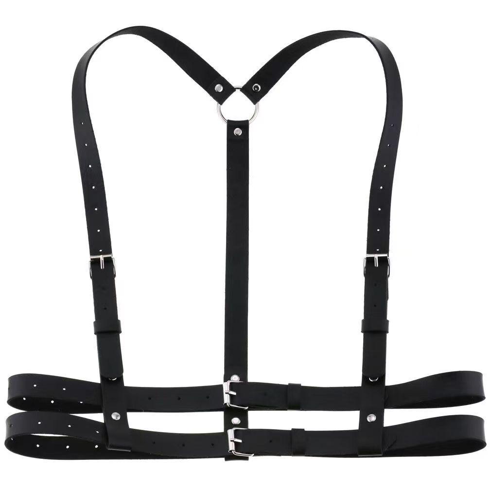 Punk Belt Black Pu Leather Belt Harness Belt for Women Gothic Body Adjustable Waist Belts Dresses Party Accessories