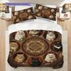 Kätzchenmuster Bettwäsche Steppdecke Set Bettbezug Kissenbezug Heimdekoration Geburtstagsgeschenk (1 Bettbezug + 2 Kissenbezüge, ohne Füllung)