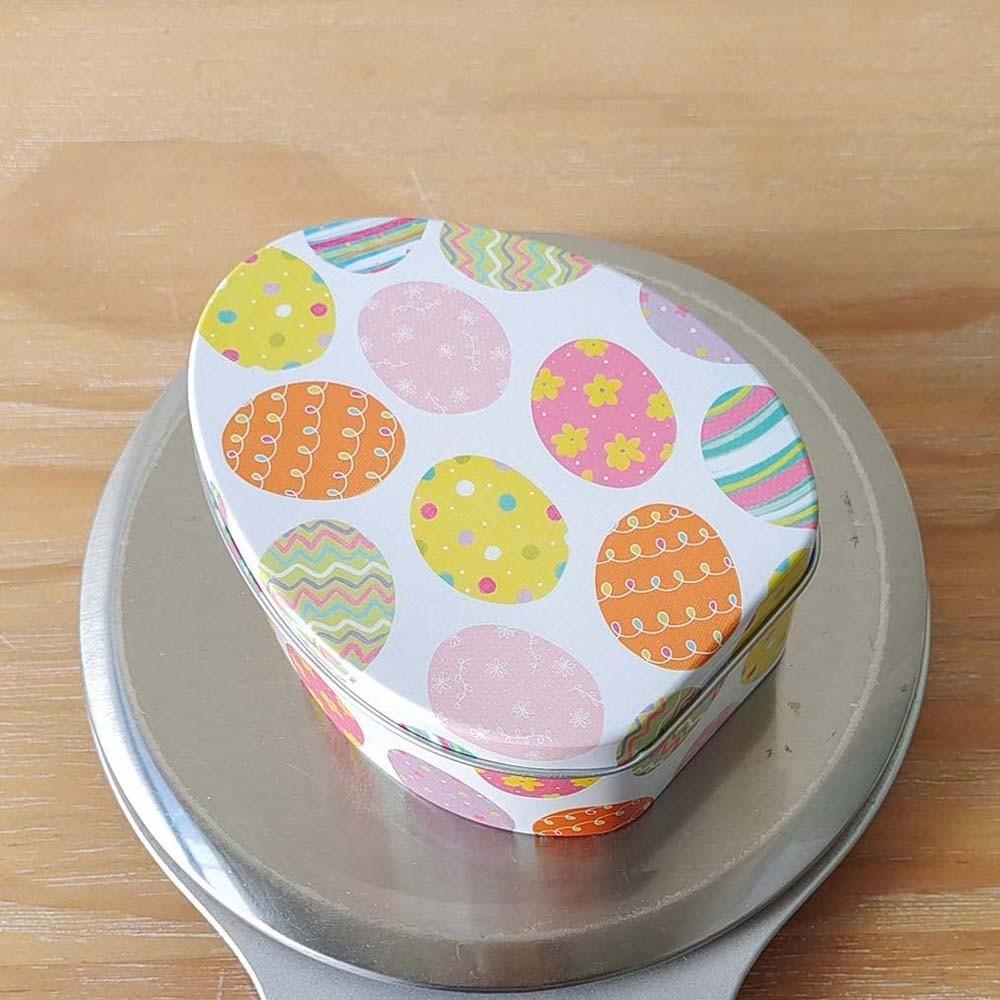 Metal Easter Egg Candy Box Exquisite Rabbit Iron Case Egg Shaped Tinplate Box  Christmas