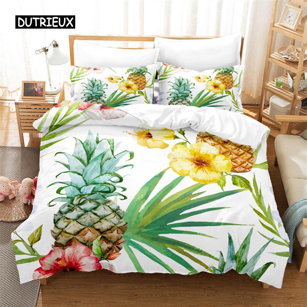 Tropical Plants Bedding Set Duvet Cover Set 3d Bedding Digital Printing Bed Linen Queen Size Bedding Set Fashion Design