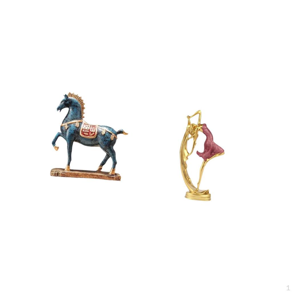 Graceful Horse And Ballerina Figurine Sculpture for Desk Living Room Bookcase Office Bedroom