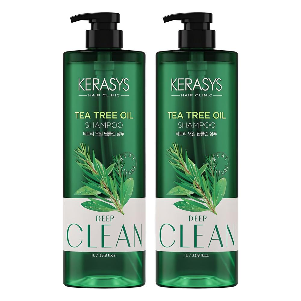 Kerasis Tea Tree Oil Scalp Shampoo 1L 2 Pcs