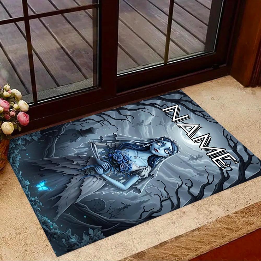 Looney Rabbits Urban Vibes Customized Name Area Rug Perfect for Living Rooms Bedrooms Hallway Entryway Anti-slip Rug Anime Office Decor