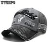 Male Duck Tongue Hat Embroidered Cowboy Washed Baseball Hat Sunscreen Duck Tongue Hat