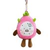 Banana Simulation Fruit Plush Keychain Kiwi Handmade Mangosteen Banana Pendant Soft Cartoon Cartoon Durian Stuffed Doll
