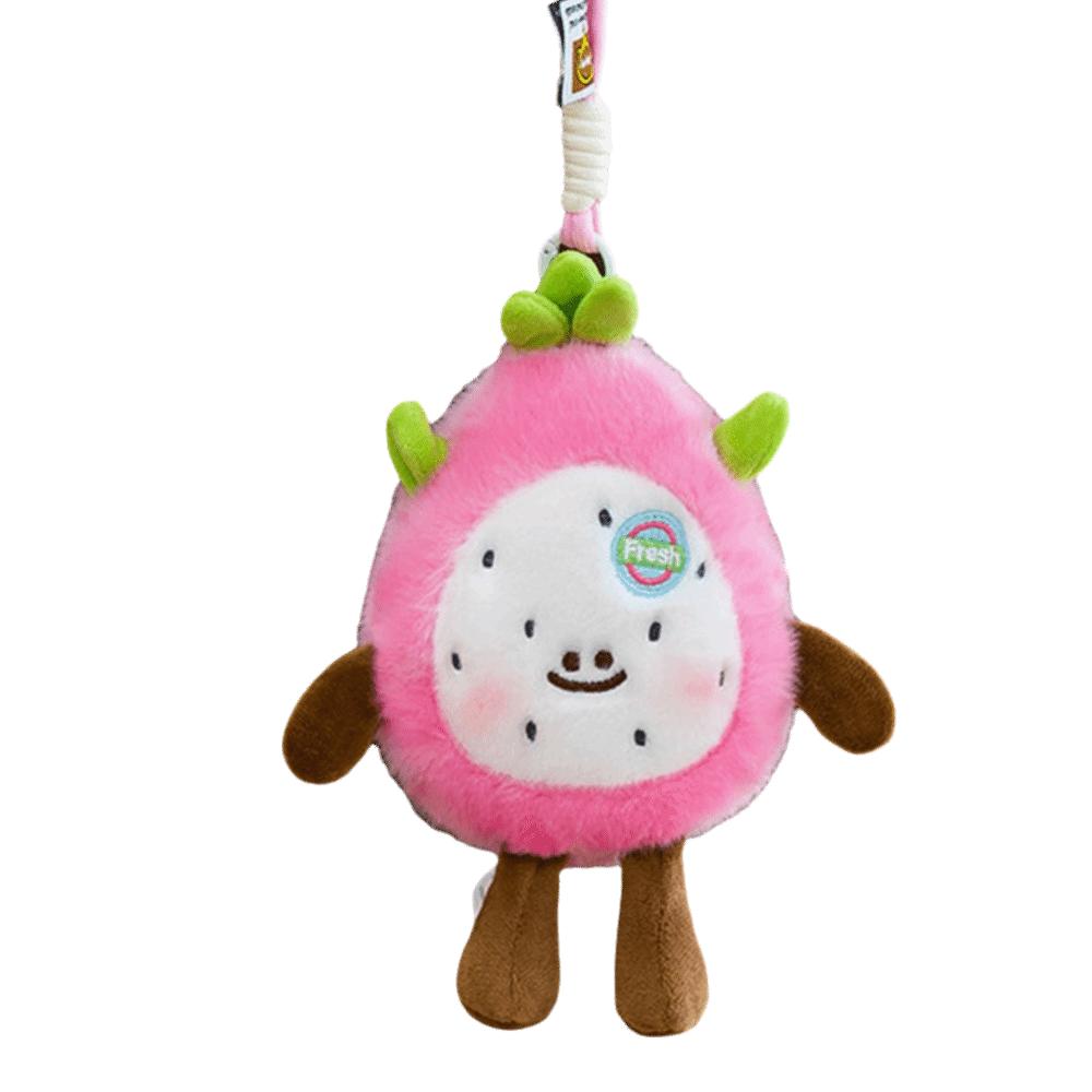 Banana Simulation Fruit Plush Keychain Kiwi Handmade Mangosteen Banana Pendant Soft Cartoon Cartoon Durian Stuffed Doll