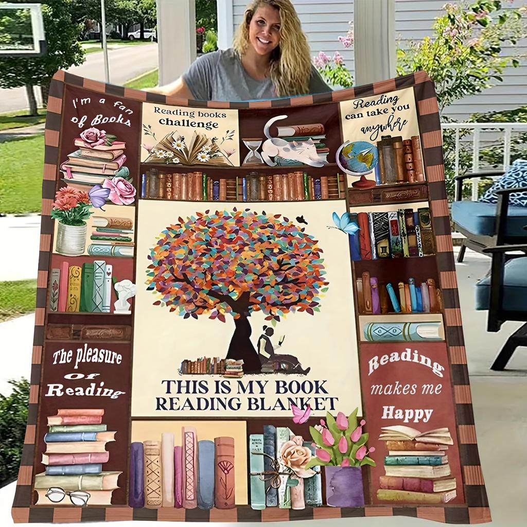 Lovers of HD Printed Books Can Read with a Blanket, Which Can Be Given As a Holiday Gift, Birthday Gift, Christmas Gift, Etc. It Is Suitable