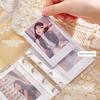 High Quality Acrylic Photocards Holder Gold Foil Design Loose Leaf Design Photo Album Transparent Idol Card Collection Binder