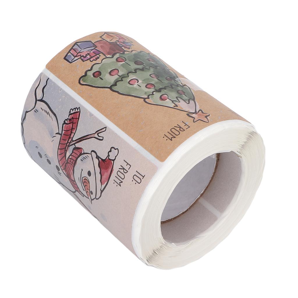 Christmas Sticker 6 Designs 250 Adhesive Xmas Decorative Labels for Cards Gift Envelopes Boxes