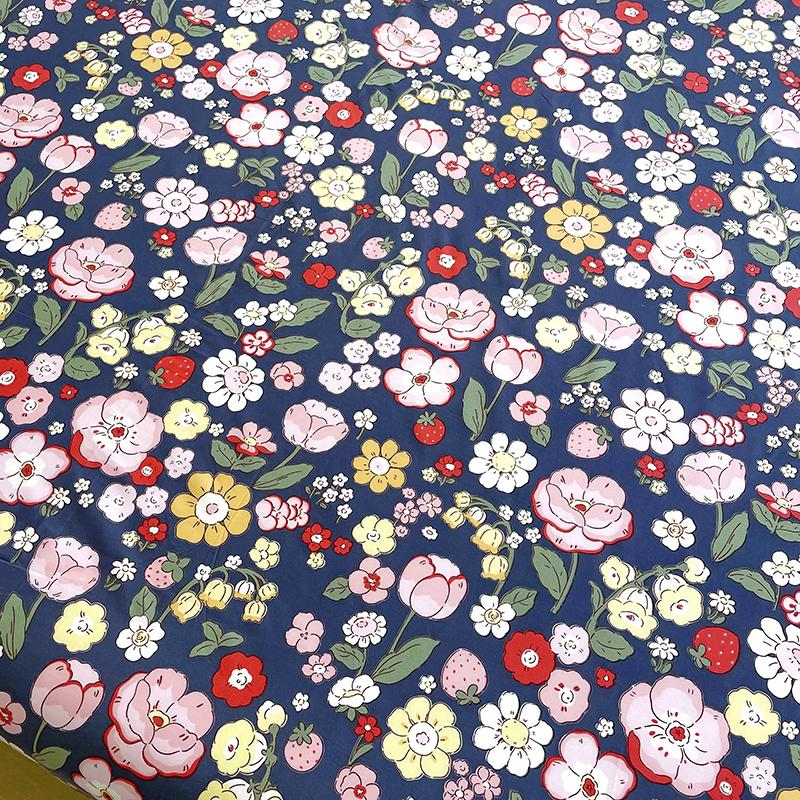 Prześcieradło z nadrukiem kwiatowym Pojedyncze/Queen/King Prześcieradło na łóżka dwuosobowe Kwiatowe płaskie prześcieradło(Bez poszewki na poduszkę) 1 szt. Łóżko