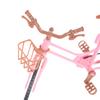 1pc Fashion Beautiful Bicycle Fashion Detachable Pink Bike with Brown Plastic Basket for Kids Dolls Accessories Size: 26*8*17