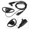 2 Pin Walkie Talkie Headset with MIC PTT D-Shape Earphone Earpiece Headphone Accessories for Baofeng Kenwood Puxing TYT Radio