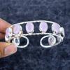 Pink Chalcedony Gemstone 925 Sterling Silver Cuff Bangle Adjustable M-3334