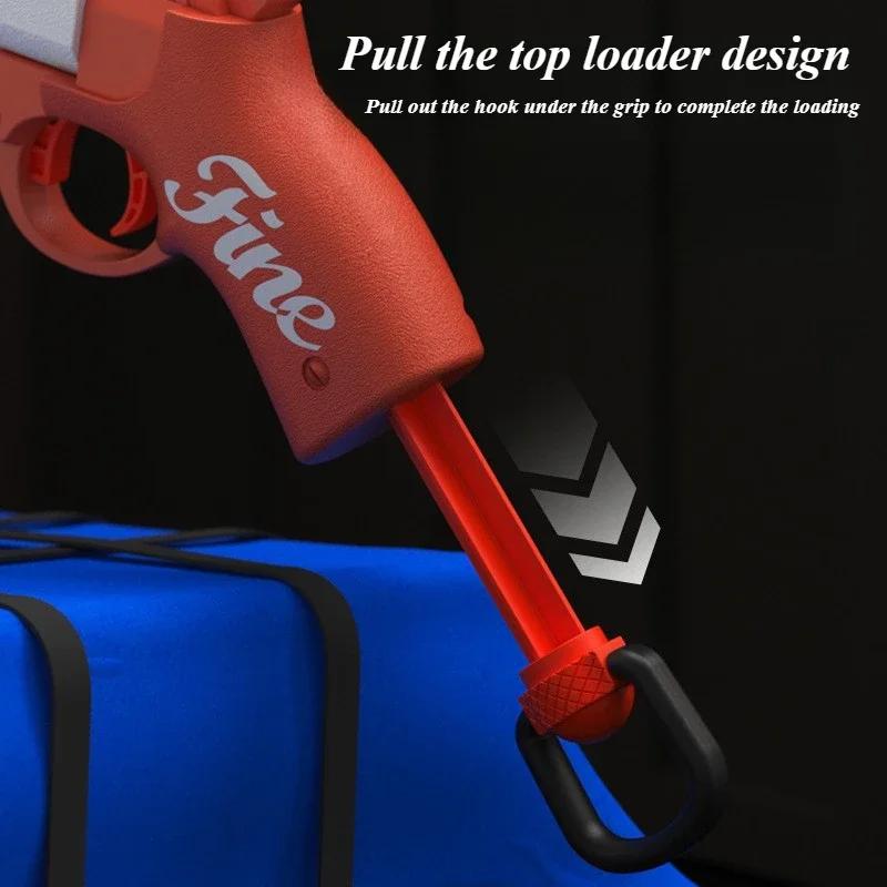 Mini ruční vytahovač kanónů odpalovač dětská kapesní kulová pistole Chlapecká hračka Pistole Nerf Kulky Měkká kulová pistole