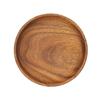 Exquisite Craft Walnut Plate Natural Style Dish for Tea Parties Anti-Corrosion Wood Dessert Tray Tableware Round